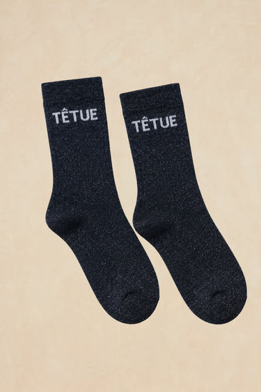 Chaussette Tetue Marine/Lurex MARINE/LUREX