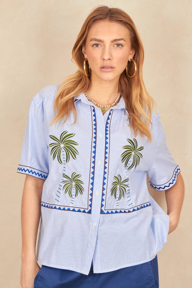 Chemise Boheme Bleu Raye BLEU RAYE