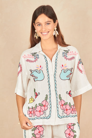 Chemise Kiara Ecru/Rose ECRU/ROSE
