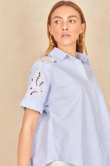 Chemise Laura Bleu Raye BLEU RAYE