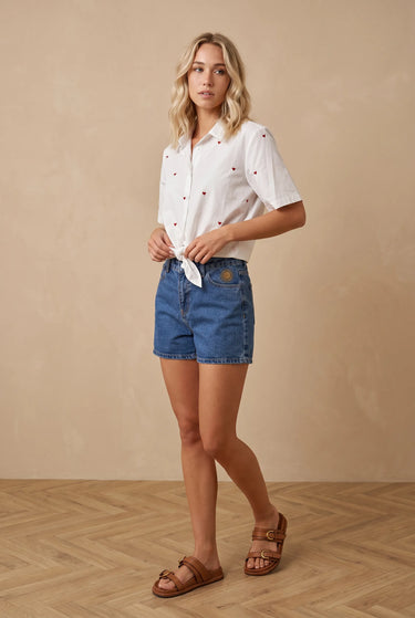 Chemise Lou Ecru/Rouge ECRU/ROUGE