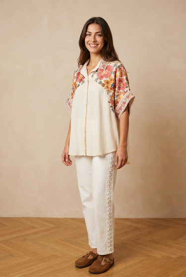 Chemise Noelia Ecru/Rose ECRU/ROSE