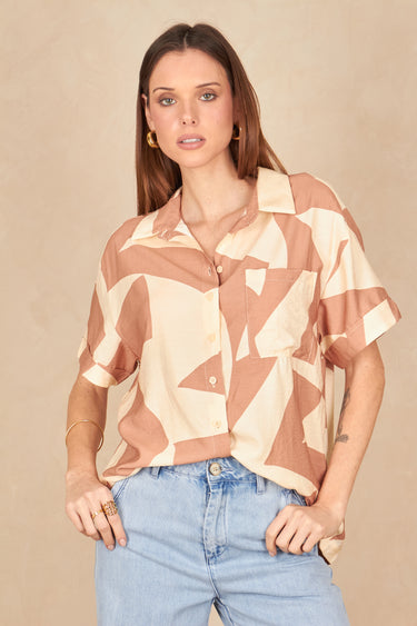Chemise Prisca Ecru/Cafe ECRU/CAFE