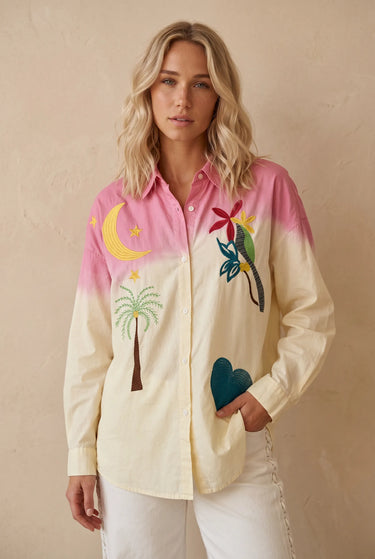 Chemise Trinity Rose/Jaune ROSE/JAUNE