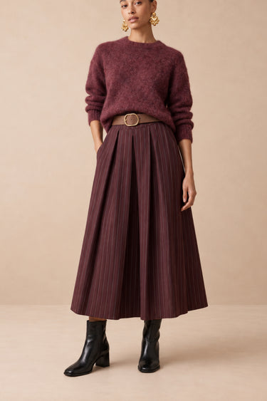 Jupe Meghan Bordeaux Raye BORDEAUX RAYE