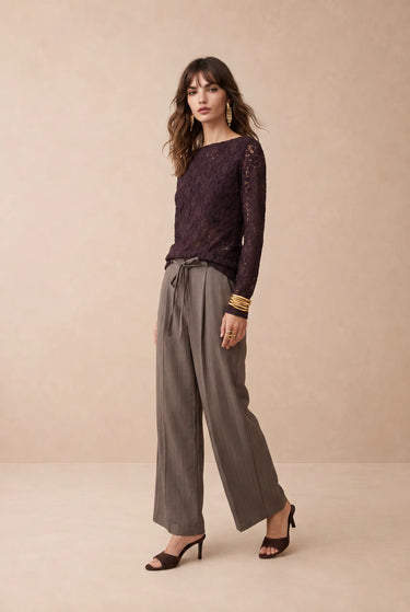 Pantalon Alice Taupe Raye TAUPE RAYE
