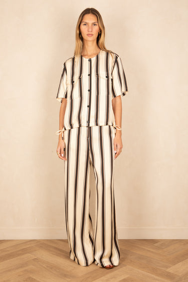 Pantalon Constance Ecru/Choco ECRU/CHOCO