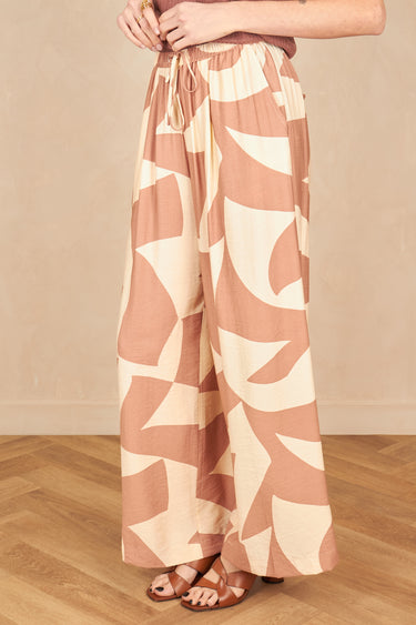 Pantalon Geraldine Ecru/Cafe ECRU/CAFE