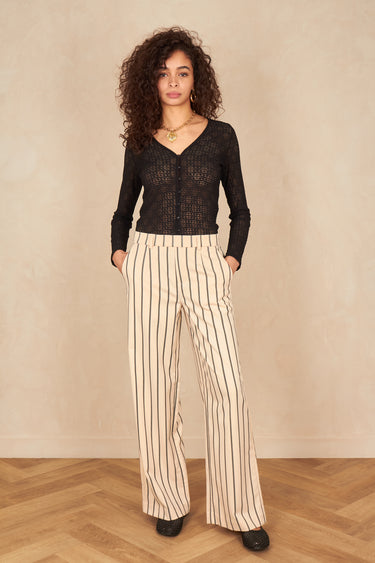 Pantalon Karolyne Ecru/Noir ECRU/NOIR
