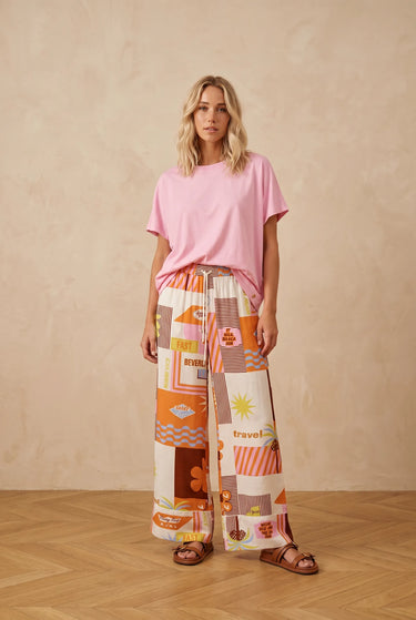 Pantalon Rivelle Ecru/Orange ECRU/ORANGE