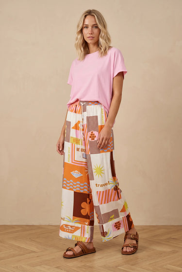 Pantalon Rivelle Ecru/Orange ECRU/ORANGE