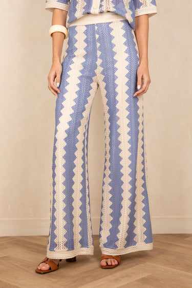 Pantalon Silvana Ecru/Bleu ECRU/BLEU