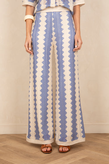Pantalon Silvana Ecru/Bleu ECRU/BLEU
