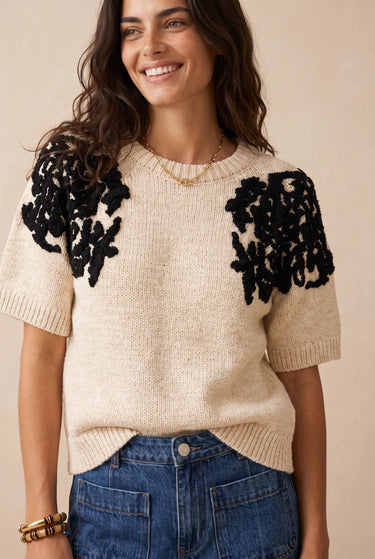 Pull Ariel Ecru/Noir ECRU/NOIR