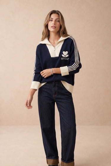 Pull Barbara Marine/Ecru MARINE/ECRU