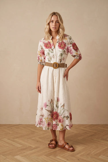 Robe Chelsea Ecru/Rose ECRU/ROSE
