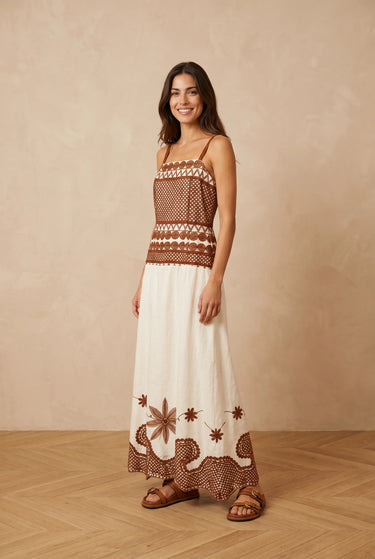 Robe Fifi Ecru/Choco ECRU/CHOCO