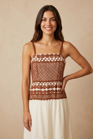 Robe Fifi Ecru/Choco ECRU/CHOCO