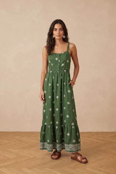 Robe Florie Imp Vert IMP VERT