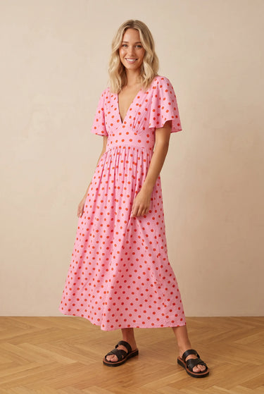 Robe Verda Rose Pois ROSE POIS