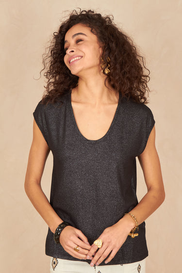 T Shirt Alice Noir/Glitter NOIR/GLITTER