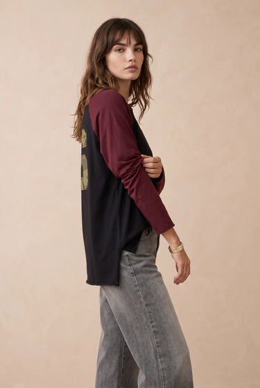 T Shirt Anita Noir/Bordeaux NOIR/BORDEAUX