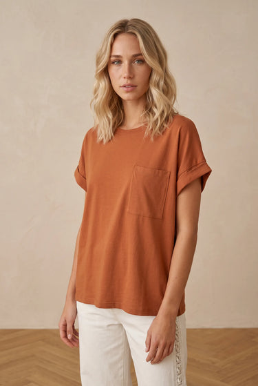 T Shirt Aubin Brique BRIQUE