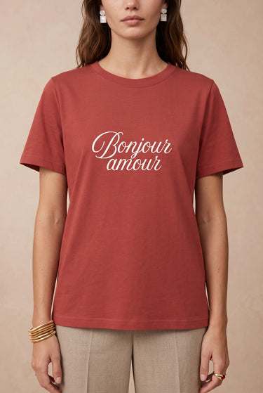 T Shirt Bonjour Blush BLUSH