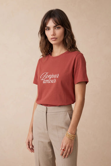 T Shirt Bonjour Blush BLUSH