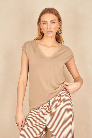 T Shirt Clara Taupe TAUPE
