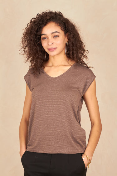 T Shirt Helene Choco/Lurex CHOCO/LUREX