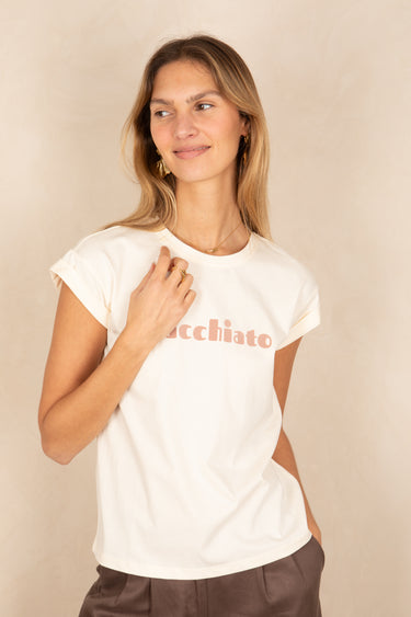 T Shirt Macchiato Ecru ECRU