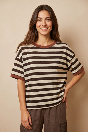 T Shirt Nice Choco/Beige CHOCO/BEIGE