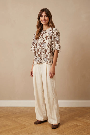 Top Renata Choco/Ecru CHOCO/ECRU