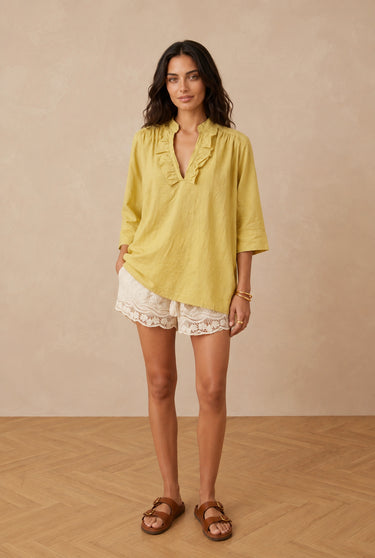 Blouse Layton/Uni Moutarde MOUTARDE