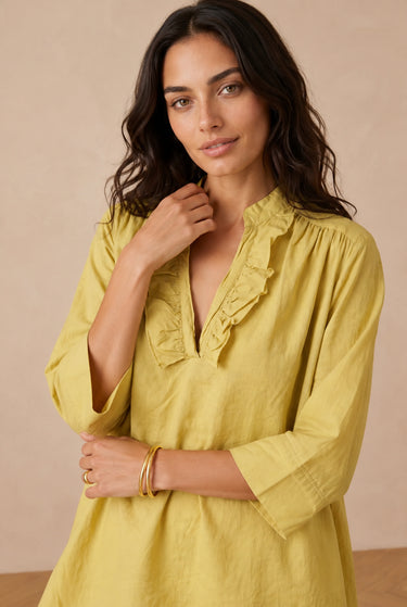 Blouse Layton/Uni Moutarde MOUTARDE