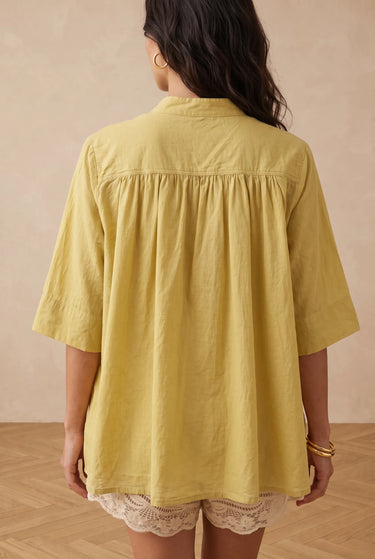 Blouse Layton/Uni Moutarde MOUTARDE