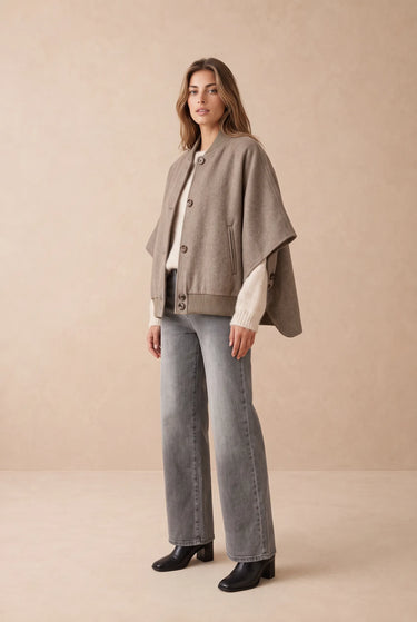Cape Sabrina Taupe TAUPE