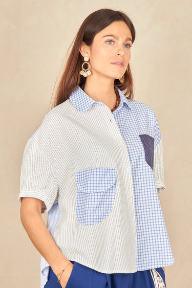 Chemise Albertine Ecru/Bleu ECRU/BLEU