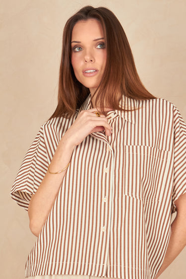 Chemise Ivana Taupe Raye TAUPE RAYE