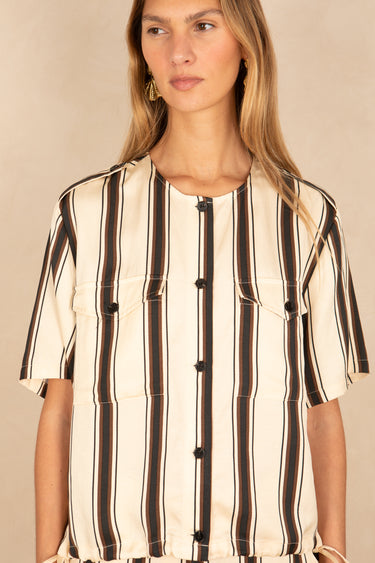 Chemise Leslie Ecru/Choco ECRU/CHOCO