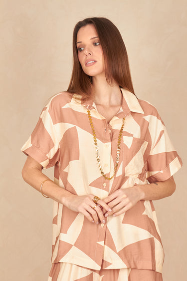 Chemise Prisca Ecru/Cafe ECRU/CAFE