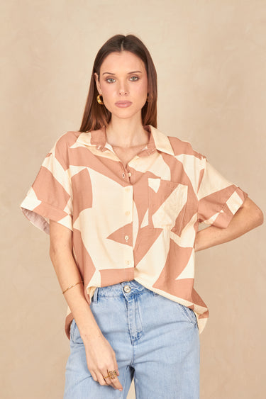 Chemise Prisca Ecru/Cafe ECRU/CAFE