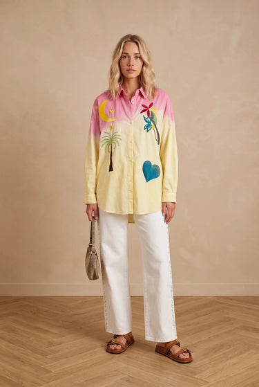 Chemise Trinity Rose/Jaune ROSE/JAUNE