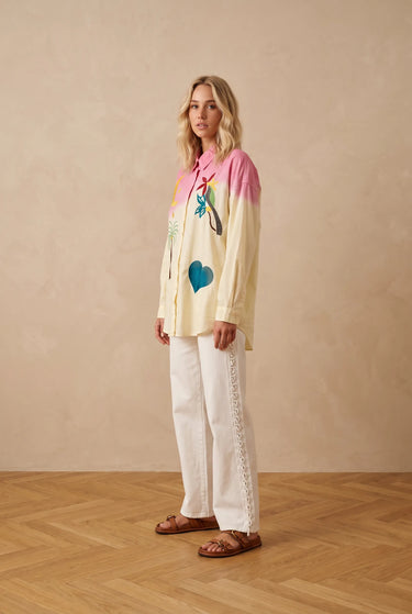 Chemise Trinity Rose/Jaune ROSE/JAUNE