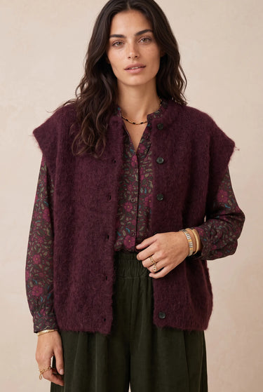 Gilet Addison Aubergine AUBERGINE
