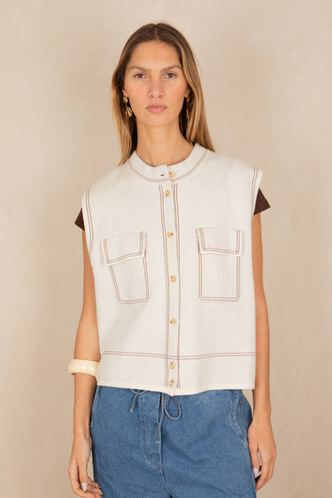 Gilet Tomette Ecru ECRU
