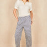 Pantalon Magic/Raye Blanc/Marine BLANC/MARINE