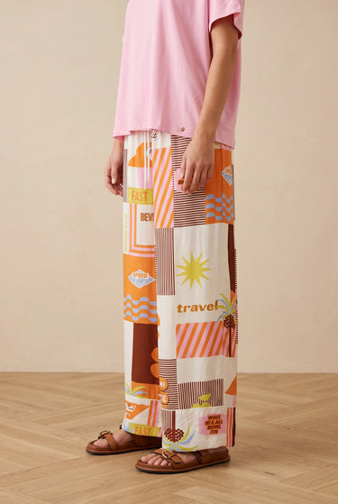 Pantalon Rivelle Ecru/Orange ECRU/ORANGE
