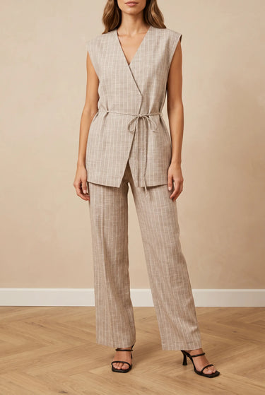 Pantalon Spencer Beige Raye BEIGE RAYE